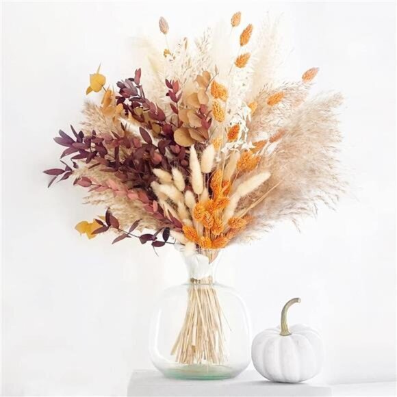 Fall Decor Autumn Decorations for Home Thanksgiving Table Boho Flowers Orange - Picture 1 of 7
